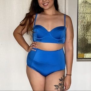 TOPSHOP High Waist Two-Piece Swimsuit - US Size 10